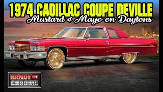 1974 Cadillac Coupe Deville  |  MUSTARD AND MAYO ON DAYTONS