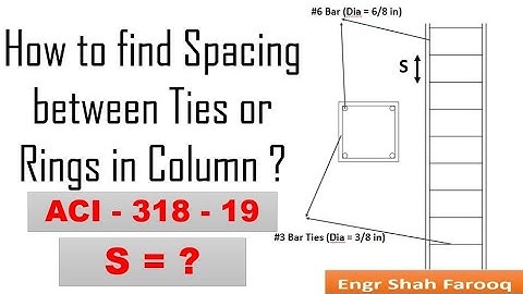 HOW TO FIND SPACING BETWEEN TWO TIES OR RINGS IN COLUMNS? | CIVIL ENGINEER TIPS
