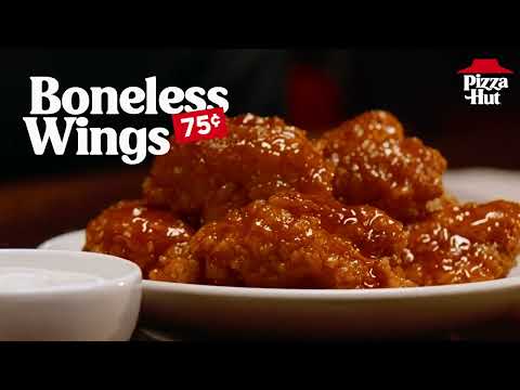 Crispy, boneless, and now 75¢ each. Boneless wings just got better.