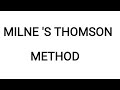 Example for Milne's Thomson method