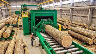 Inside the Largest Wood Sawmill Factory — How Giant Logs Become Perfect Plywood Table (Full Process)