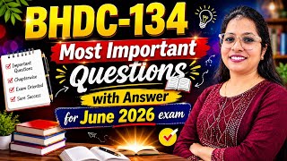 BHDC-134(हिंदी गद्द साहित्य)| Most Important questions with answer for June 2026 exam |#ignou #viral