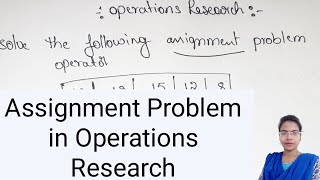 Famous Assignment Problem in Operations Research ll Operations Research in telugu ll Assignment Problem ll Wealth