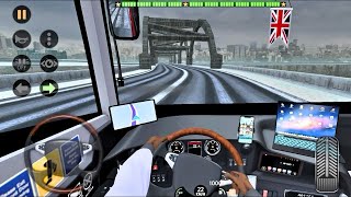 Bus Driving in snow/ Bus simulator game || Bus coach Game 🔥 pashto song 🥳🤩 screenshot 5