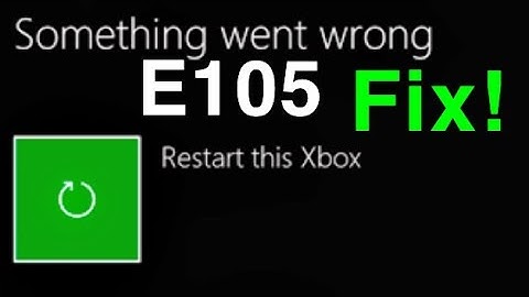 XBOX ONE Start up Error Code E105 FIX!