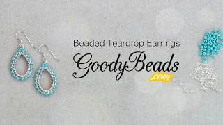 Pewter Drop Groovy Bead Frame Earrings