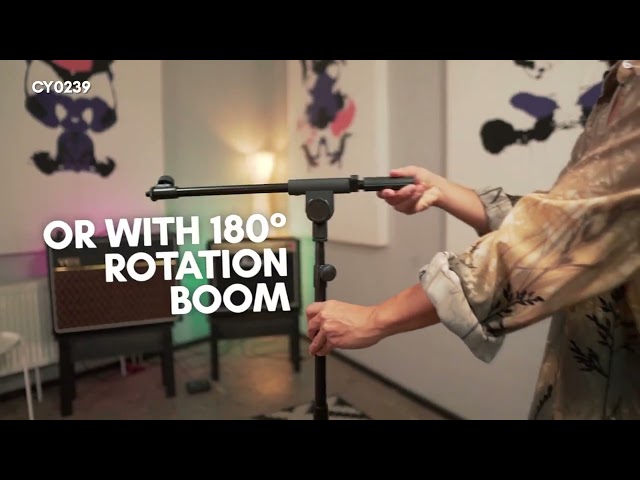 CAHAYA Tripod Boom Arm Floor Microphone Stand CY0239 class=