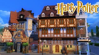 DIAGON ALLEY - Cauldron Shop + Apothecary - Harry Potter World | Sims 4 Speed Build