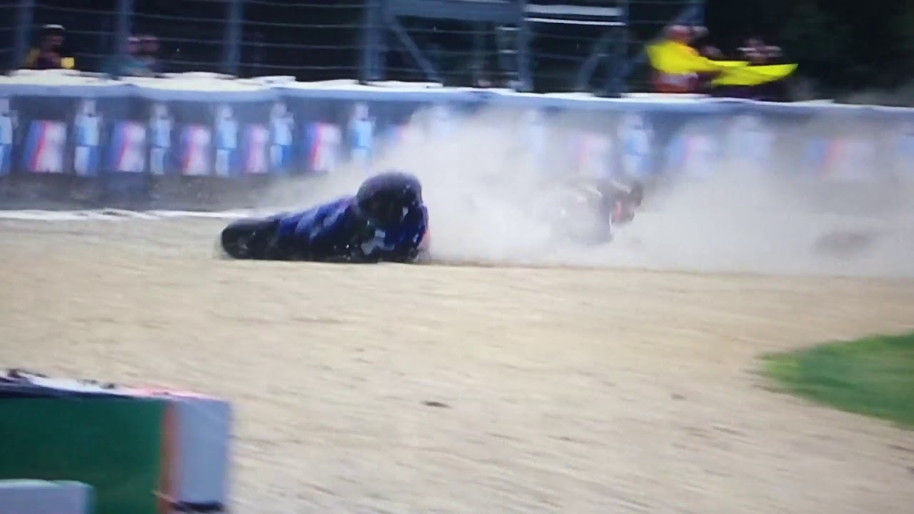 Moto GP: BRNO Crash Vinales & Smith & Bradl