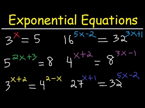 Solving Exponential Equations With Different Bases Using Logarithms