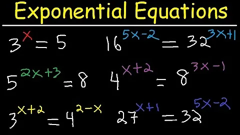Solving Exponential Equations With Different Bases Using Logarithms - Algebra