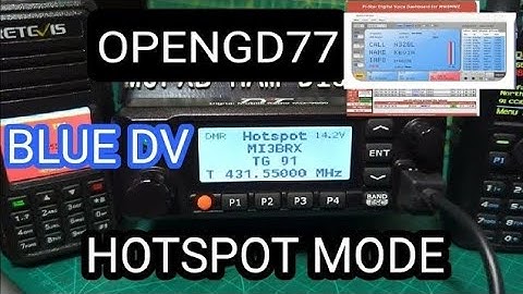 TYT9600 - HOTSPOT MODE USING OpenGD77 & BlueDV