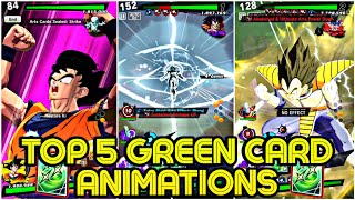 TOP 5 GREEN CARD ANIMATIONS PART 4 🔥!! IN DRAGON BALL LEGENDS