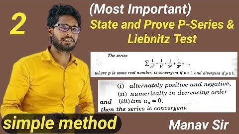 BSc first year Maths | chapter 2 Convergence And Divergence of infinite Series | Exercise 2.1 Basic