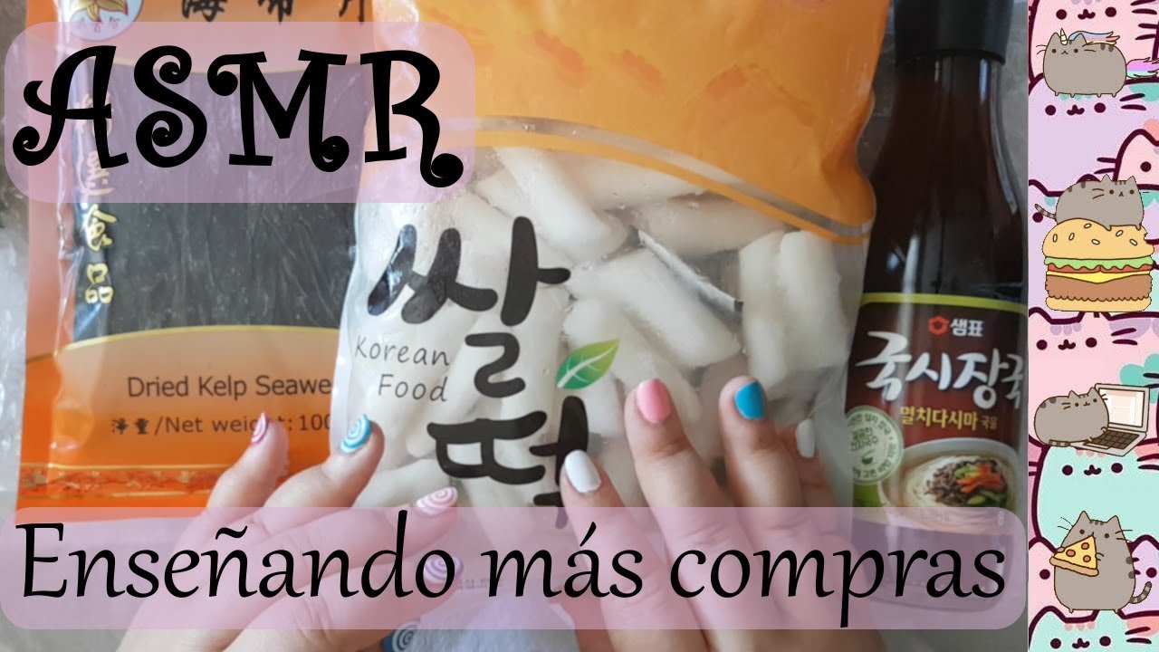 ASMR (Español): enseñando mas compras de comida oriental
