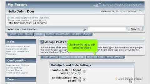 f How to edit settings related to posts and topics in SMF