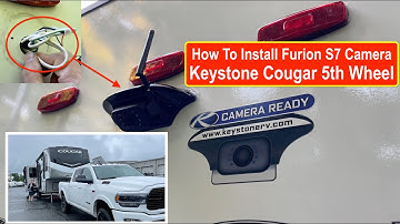 How to Install a 7" Furrion Rear Camera on 2021 Keystone Cougar 5th wheel - Camera Ready!