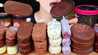 ASMR MALTESERS MAGNUM CHOCOLATE ICE CREAM DESSERT MUKBANG 몰티져스 매그넘 초콜릿 아이스크림 먹방 チョコレートEATING SOUNDS