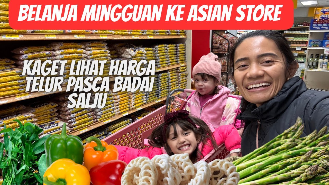 Belanja di Asian store harga telur bikin shock pasca badai salju