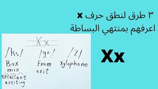 تعلم حالات نطق حرف x بمنتهي السهولة ومتي تنطق كل حالة