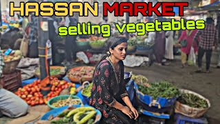 Husband Challenges Wife to Sell Vegetables 🤯 | Hassan Market Fun Vlog / couple challeneg