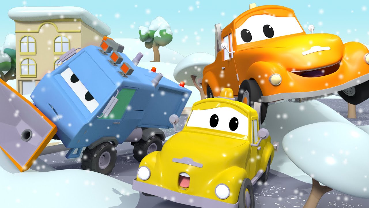 Снегорина Сам се прекатури - Том Аварийката в Града на Колите 🚗 Анимационно филмче за деца