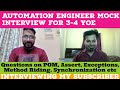 Automation Engineer Mock Interview | SDET Mock Interview for 3-4 YOE | Interviewing my Subscriber
