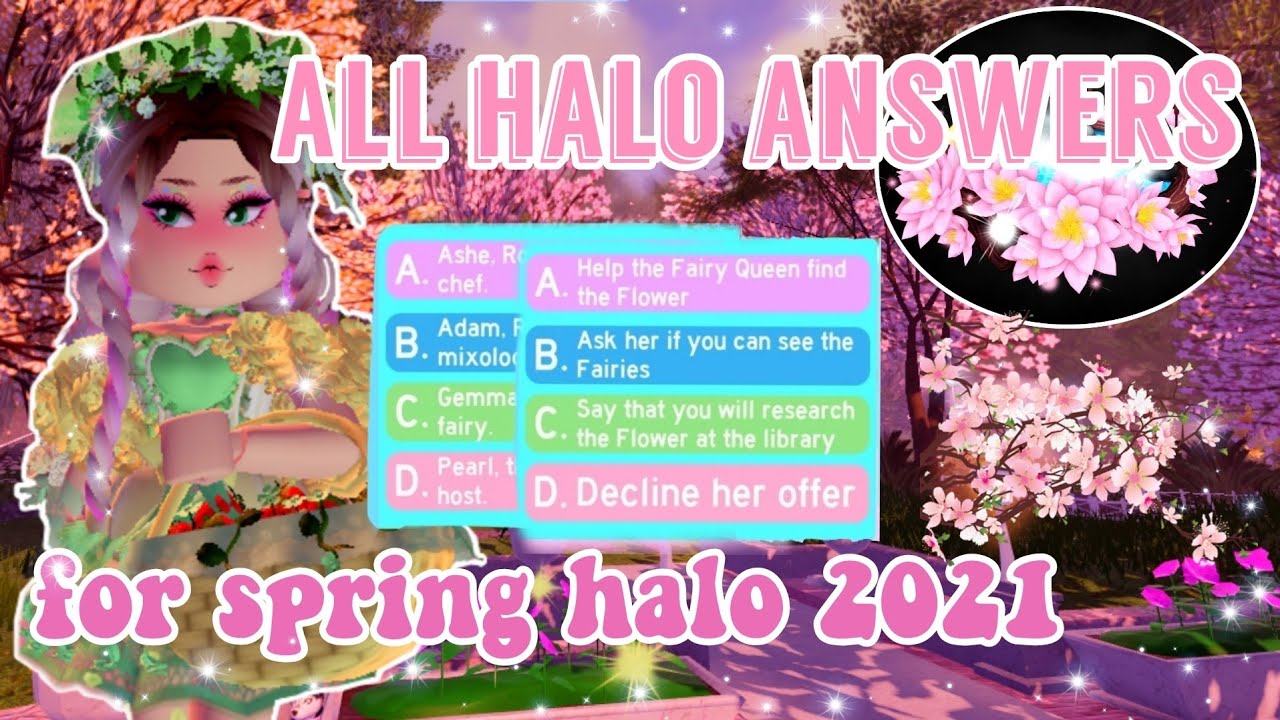 ALL HALO ANSWERS TO WIN THE NEW SPRING HALO 2021 Royale high spring