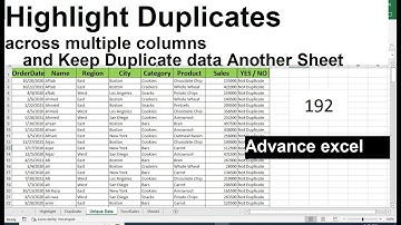 excel highlight duplicate rows based on multiple columns