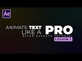 Animate text using text animator text animation in after effects from zero to hero lesson 2