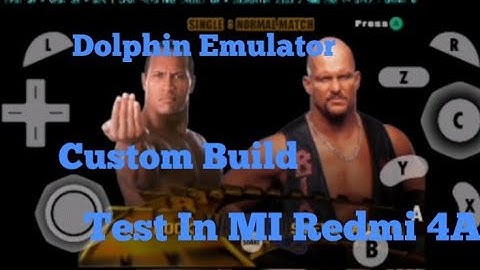 Dolphin Emulator Custom Build MMJ Test In MI Redmi 4A Snapdragon 425 Adreno 309/WWE Wrestlemania XIX