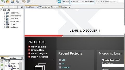 MPLAB-X with XC8 and Proteus simulation for PIC18F45
