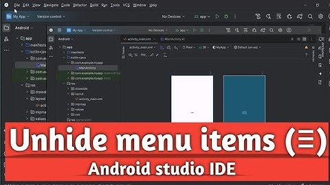 How to Unhide Toolbar in New Android Studio | Fix Missing Menu with Hamburger Button (2025 Update)