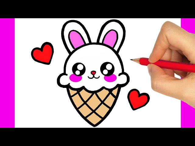 HOW TO DRAW A CUTE ICE CREAM EASY STEP BY STEP - FOODS DRAWINGS ...