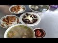 虱目魚皮湯、肉臊飯—台灣傳統小吃.台南 Milkfish skin soup &amp;Rouzaofun (rice with chopped pork) Taiwan street food