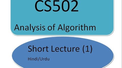 CS502 short lecture no 1(What is Algorithm?)
