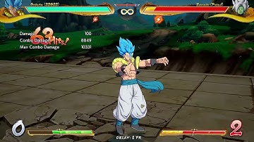 DBFZ Gogeta Blue Solo Sparkless T.O.D Combo