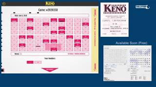Massachusetts State Lottery - Keno Keno ticket and drawing on June ...