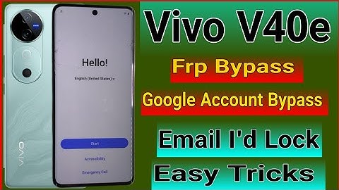 Vivo V40e Frp Bypass || Vivo V40e Google Account Bypass || Email I