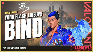 YORU One Way Flash lineups on BIND | 13 INSANE Yoru Flashes | YORU Flashes You NEED To Use