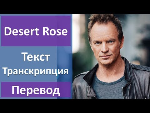 Видео: Sting - Desert Rose - текст, перевод, транскрипция