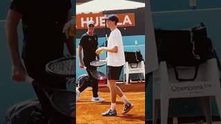 🔥 Jannik Sinner &amp; Darren Cahill Locked In During Practice in Madrid 🇪🇸 #tennis #shorts