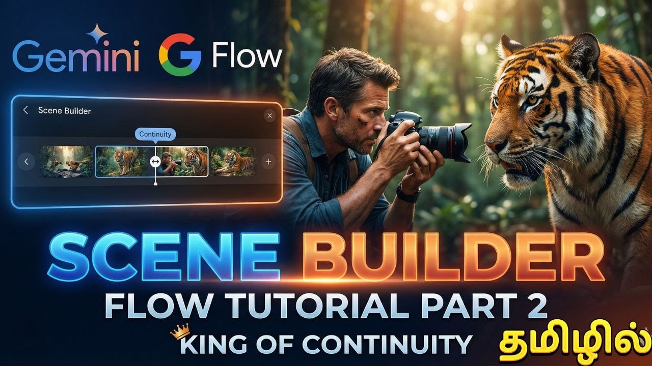 King of Continuity!👑Google Flow Scenebuilder Tutorial Part 2 (Tamil) 