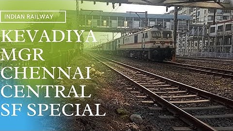 09120 KEVADIYA MGR CHENNAI CENTRAL SF SPECIAL KEVADIYA - MGR CHENNAI CENTRAL HAUT WITH BRC WAP7.