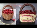 Нежный торт с малиной "Малиновое лукошко" | Бисквит Женуаз, малиновый Намелака крем | LoveCookingRu