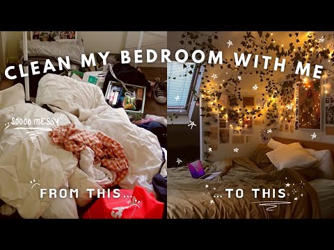 CLEAN MY BEDROOM WITH ME...again 🧼🧹|| room cleaning motivation! satisfying! aesthetic!