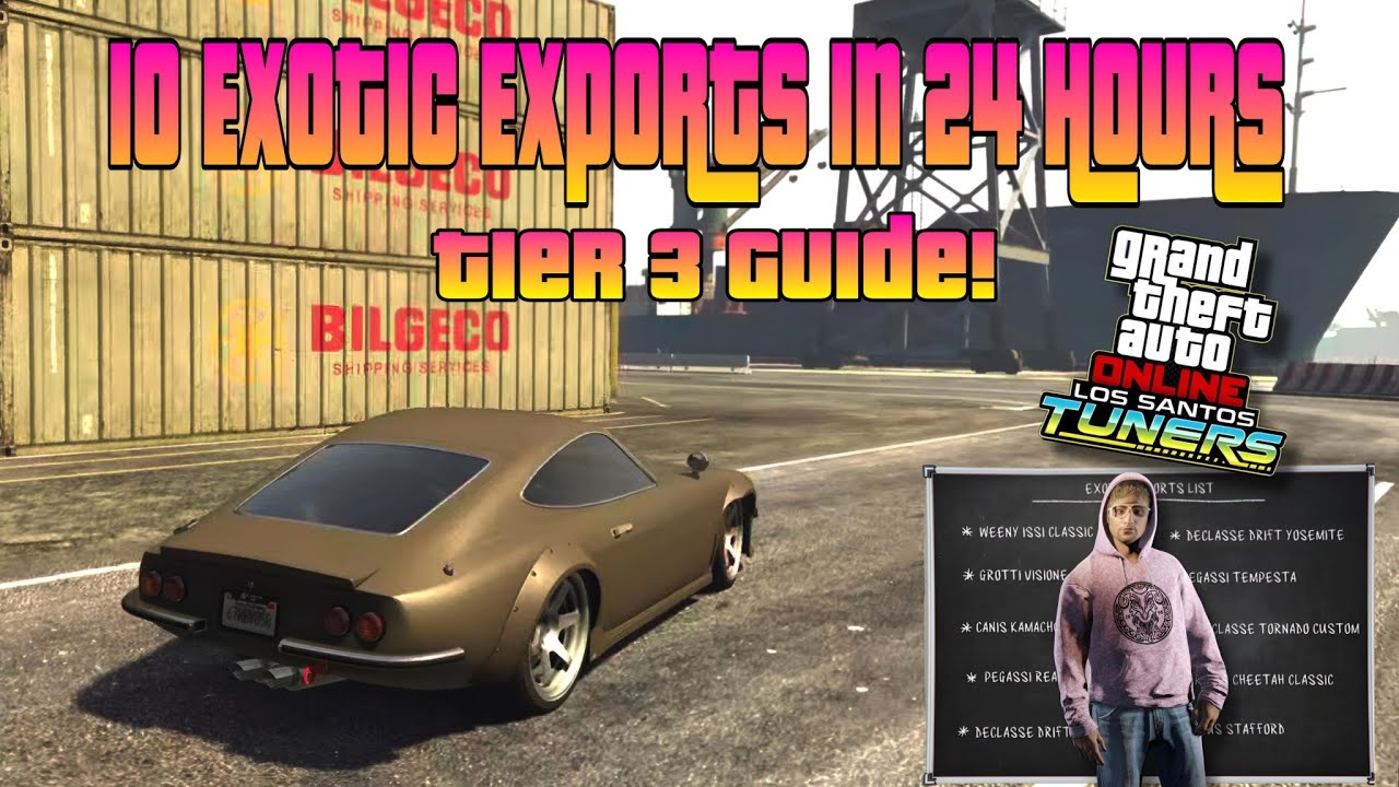 GTA Online Deliver all 10 Exotic Exports vehicles in a day YouTube
