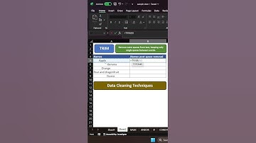 Excel TRIM Function: Clean Messy Data in Seconds! #shorts