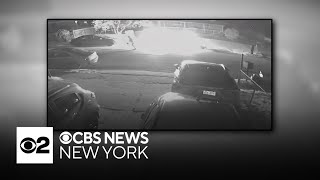 Man caught on video lighting car on fire, Long Island police say