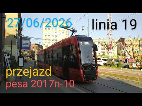 pesa 2017n-10, linia 19: bytom plac kruczkowskiego - dąbrowa miejska centrum handlowe